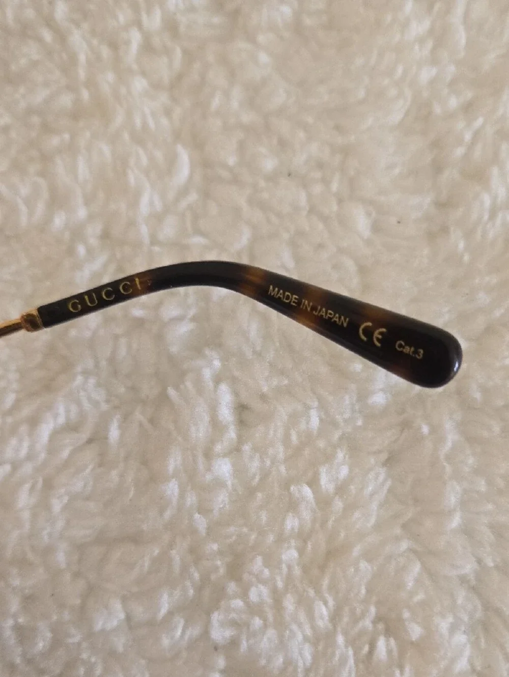 Authentic Gucci Gold Aviator Sunglasses with Dark Lenses - Unisex Accessories